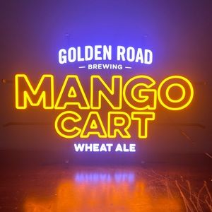 Good as NEW Mango Cart GOLDEN ROAD Neon Beer Sign